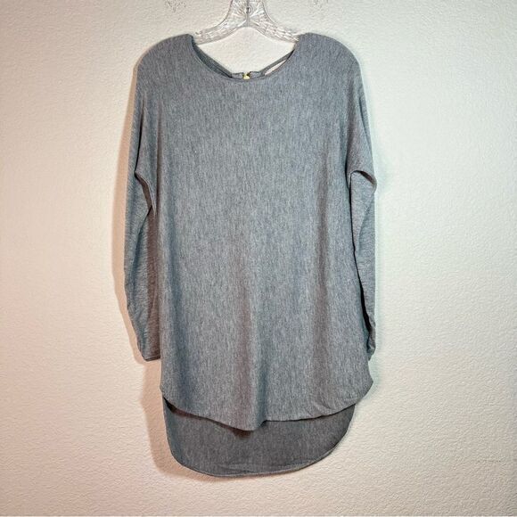 Philosophy Gray Cashmere Blend Knitted High Low Long Sleeves Top Womens Small - Picture 1 of 8